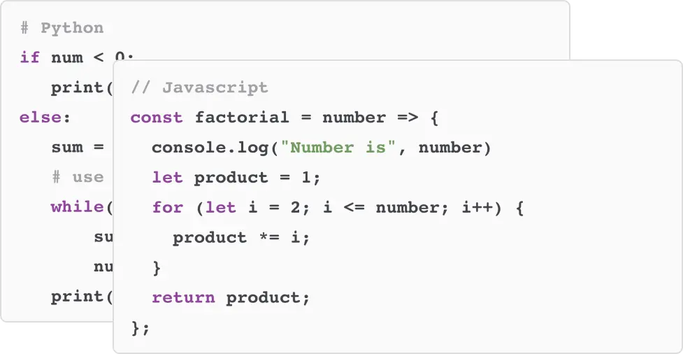 Syntax Highlighting in the editor